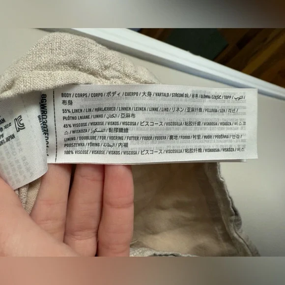 Women’s Abercrombie & Fitch Beige Linen Tie-Front Sleeveless Top - Picture 4 of 4